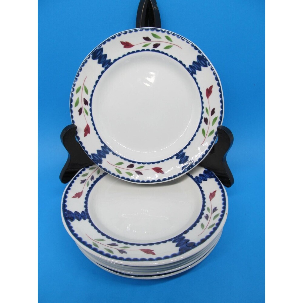 Adams Lancaster Ironstone China Set Of 6 Bread Dessert Plates 6"  England Nice